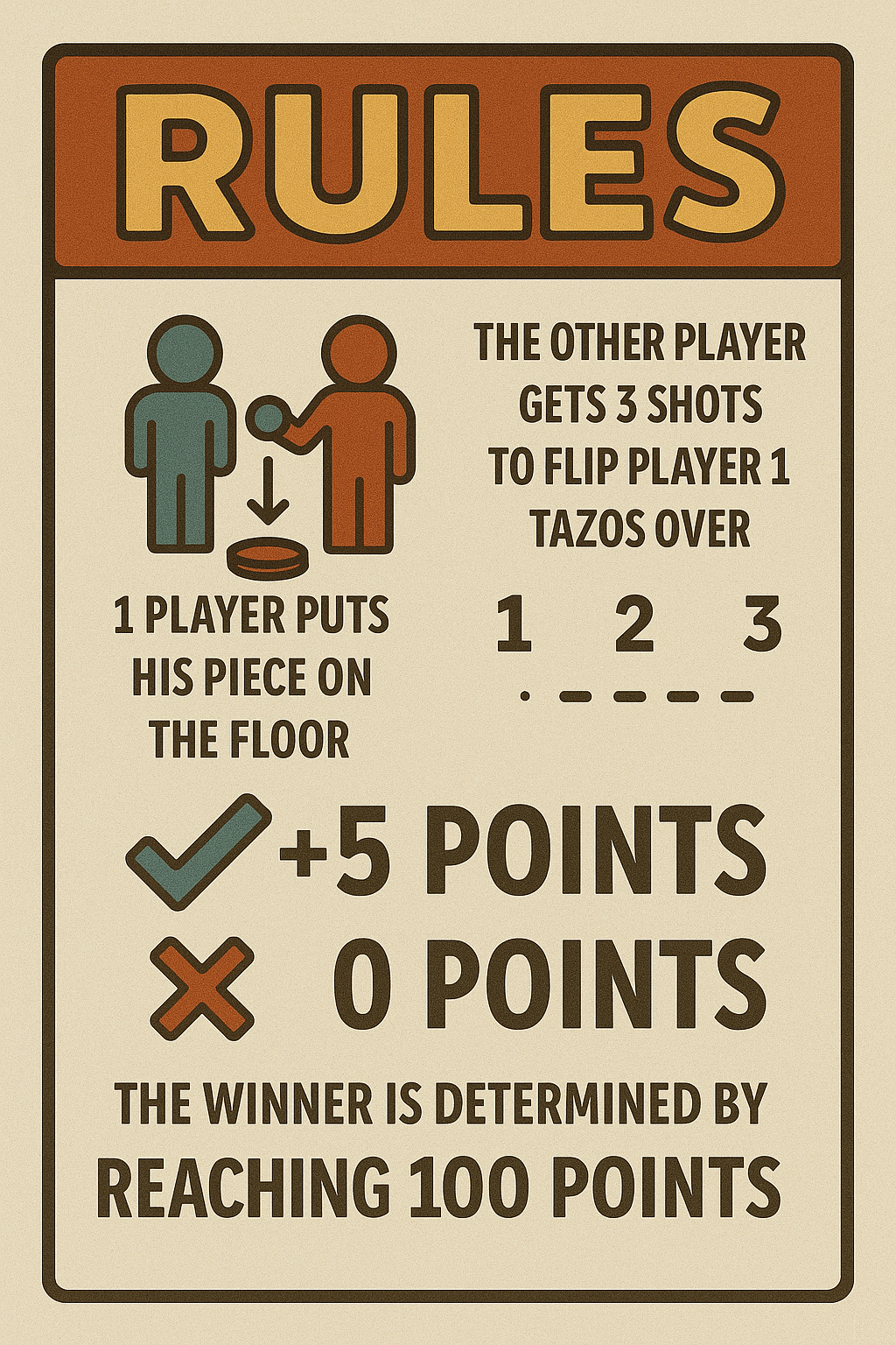 Tazos Throwing Game LEGEND EDITION